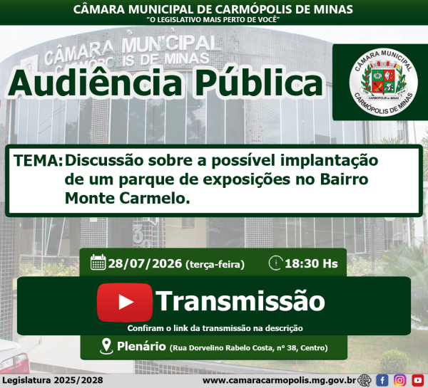 Transmissão da Audiência Pública (28/07/2026)