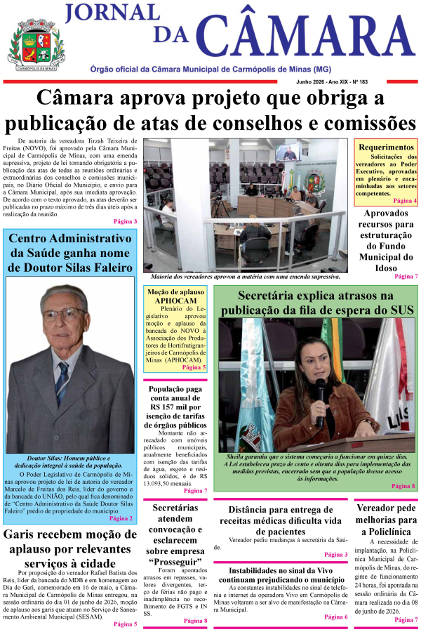 Jornal da Câmara - Junho/2026