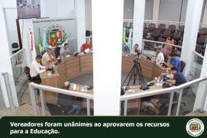 Vereadores aprovam suplementação de R$ 1,8 milhão para setor educacional