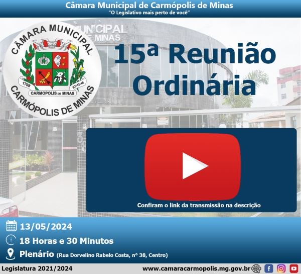 Transmissão Reunião Ordinária (13/05/2024)